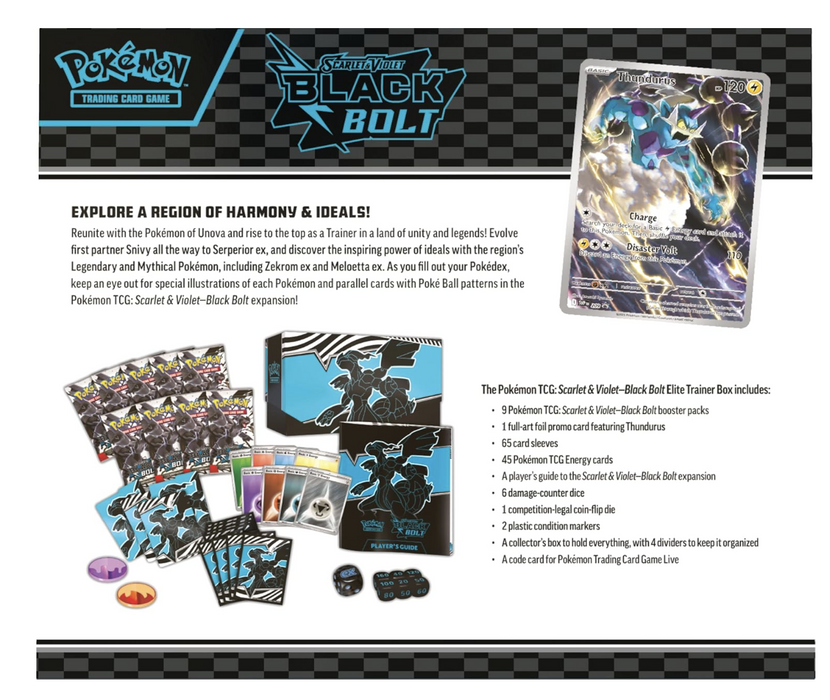 Pokémon TCG: Scarlet & Violet—Black Bolt Elite Trainer Box